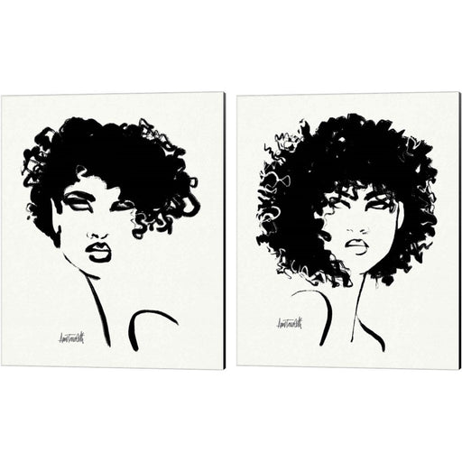 Brush Portrait A by Anne Tavoletti, 2 Piece Canvas Art Set