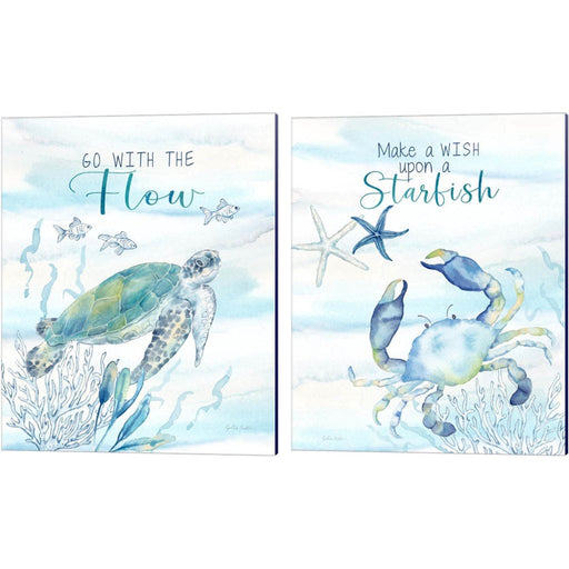 Great Blue Sea by Cynthia Coulter, 2 Piece Canvas Art Set