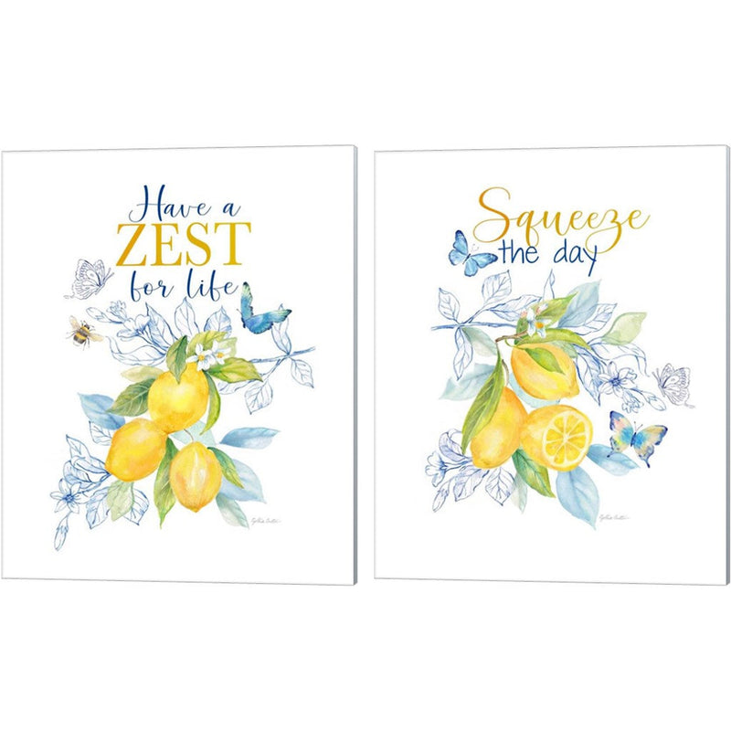 Lemon Sketch Book by Cynthia Coulter, 2 Piece Canvas Art Set