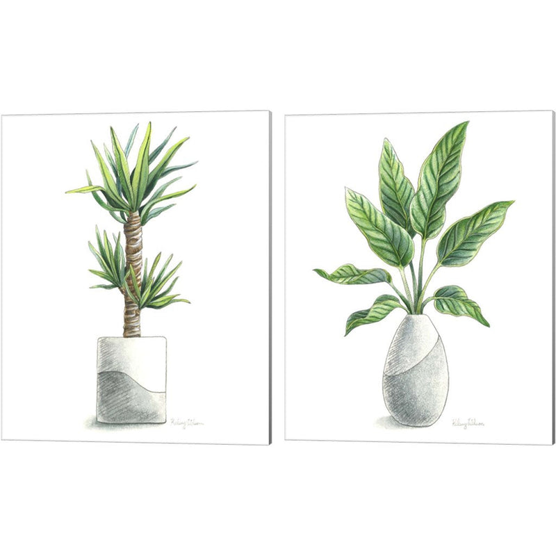 Potted Exotics B by Kelsey Wilson, 2 Piece Canvas Art Set
