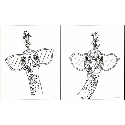 A Little Peacocky by Kamdon Kreations, 2 Piece Canvas Art Set