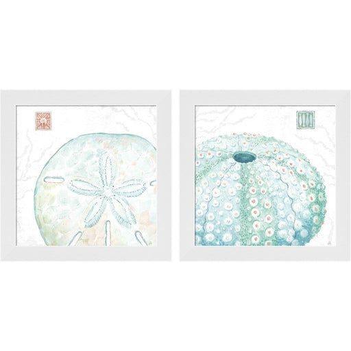 Delicate Sea A by Daphne Brissonnet, 2 Piece White Framed Art Set