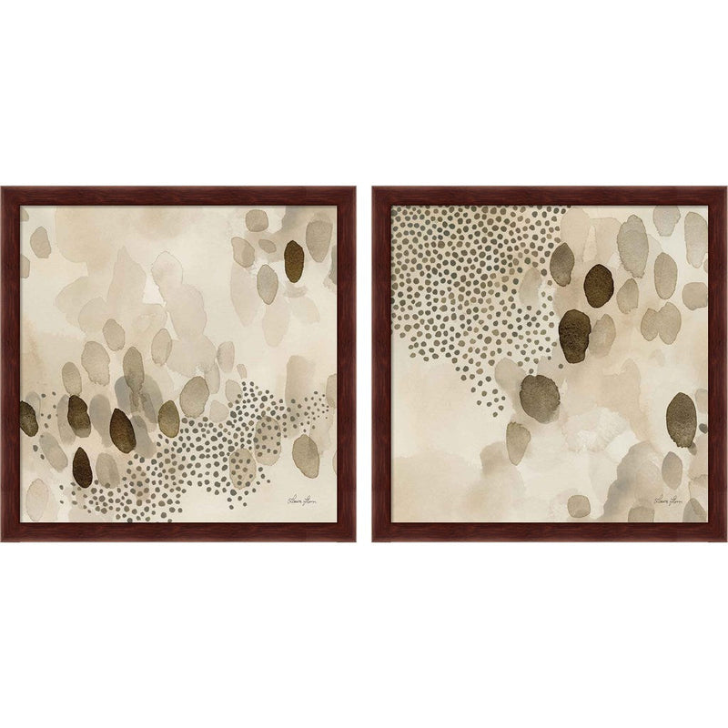 Natural Abstract by Laura Horn, 2 Piece Brown Framed Art Set
