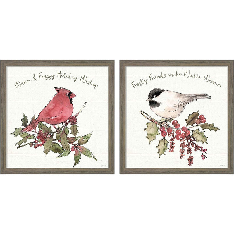 Soft Season B by Anne Tavoletti, 2 Piece Rustic Grey Framed Art Set