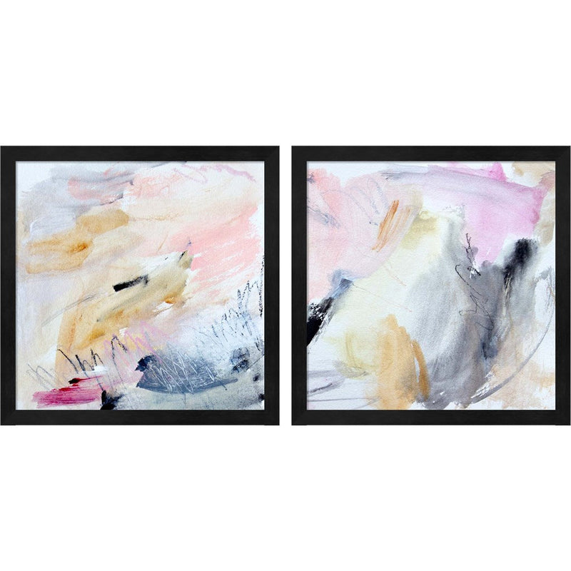 Gestures by Hope Bainbridge, 2 Piece Black Framed Art Set