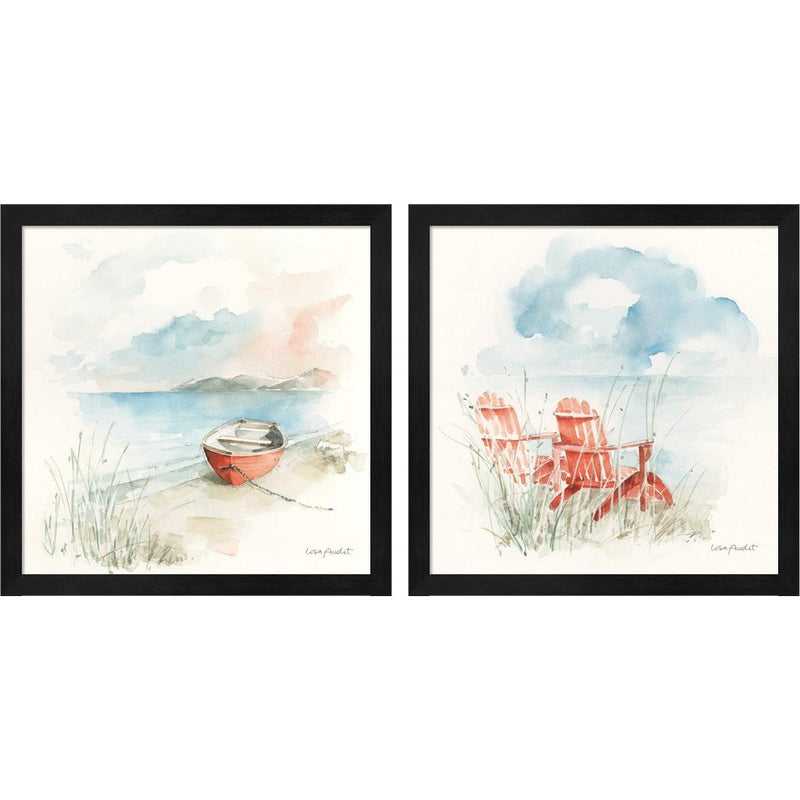 Seaside Journey B by Lisa Audit, 2 Piece Black Framed Art Set