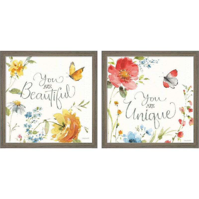 Shine Bright D by Lisa Audit, 2 Piece Rustic Grey Framed Art Set