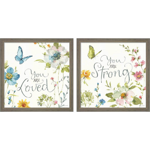 Shine Bright E by Lisa Audit, 2 Piece Rustic Grey Framed Art Set