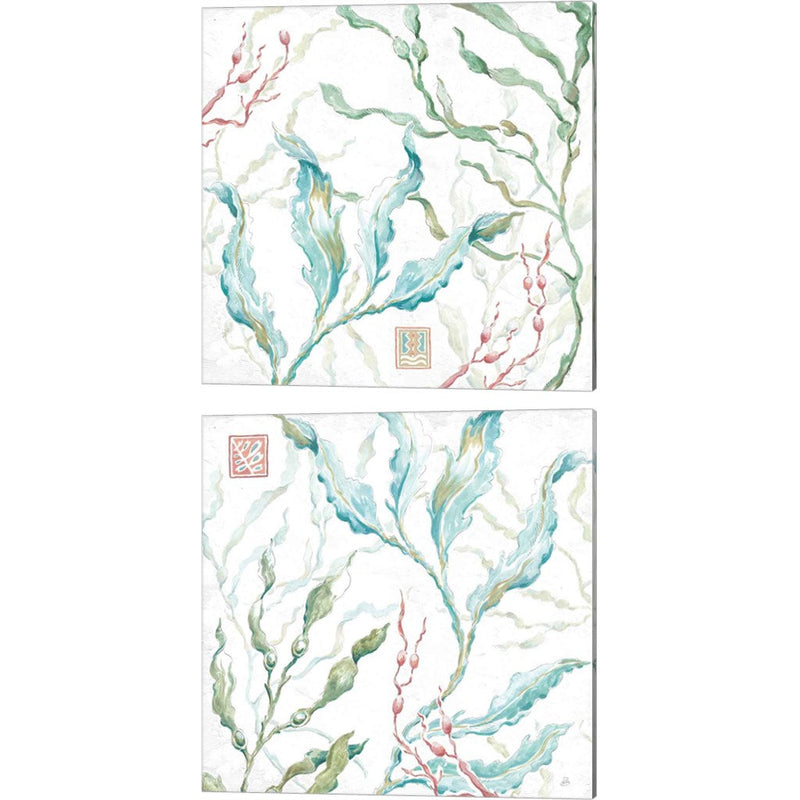 Delicate Sea C by Daphne Brissonnet, 2 Piece Canvas Art Set