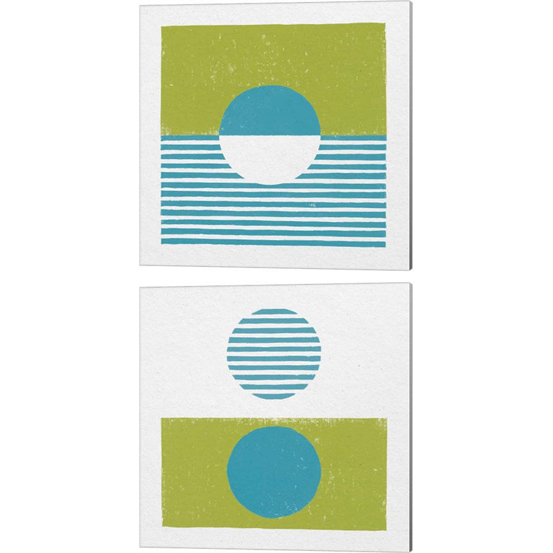 Reflection Green A by Moira Hershey, 2 Piece Canvas Art Set