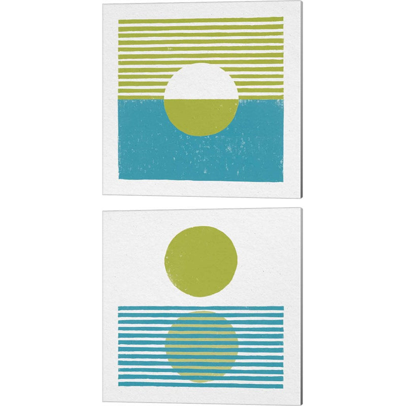 Reflection Green B by Moira Hershey, 2 Piece Canvas Art Set