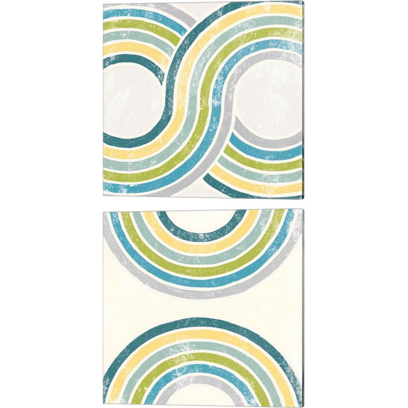 Over the Rainbow Green by Moira Hershey, 2 Piece Canvas Art Set