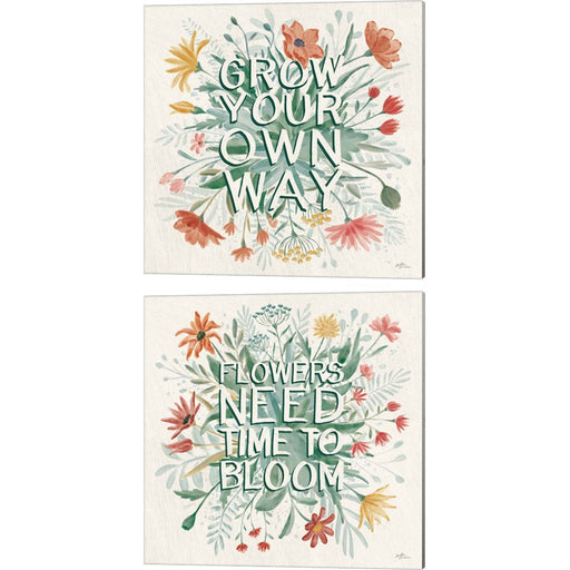 Wildflower Vibes A by Janelle Penner, 2 Piece Canvas Art Set