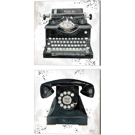Graffiti Typewriter & Telphone by Avery Tillmon, 2 Piece Canvas Art Set