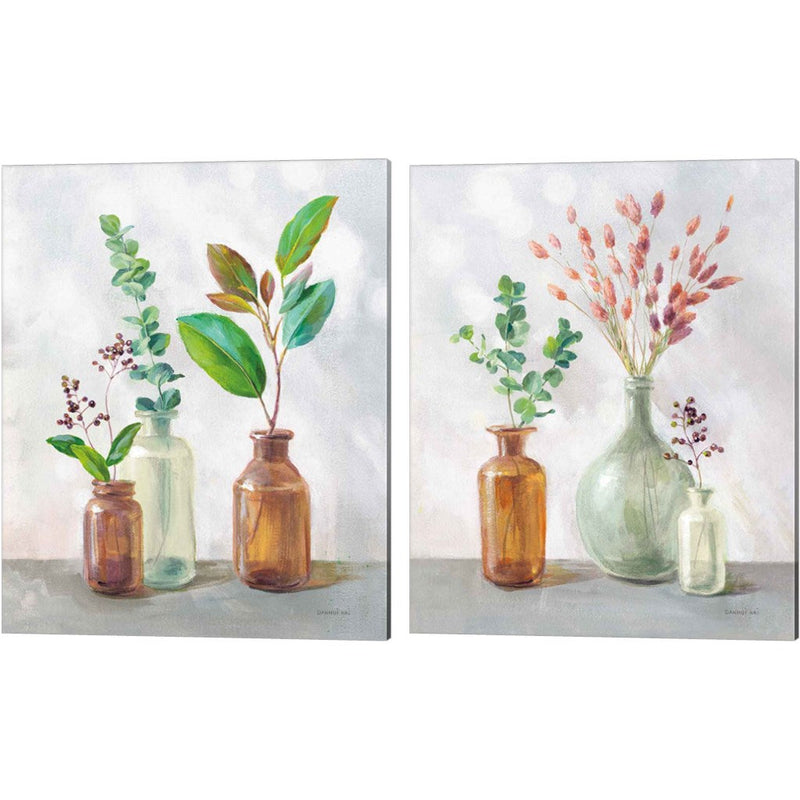 Natural Riches Clear Vase by Danhui Nai, 2 Piece Canvas Art Set