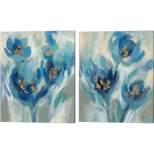 Blue Fairy Tale Floral by Silvia Vassileva, 2 Piece Canvas Art Set