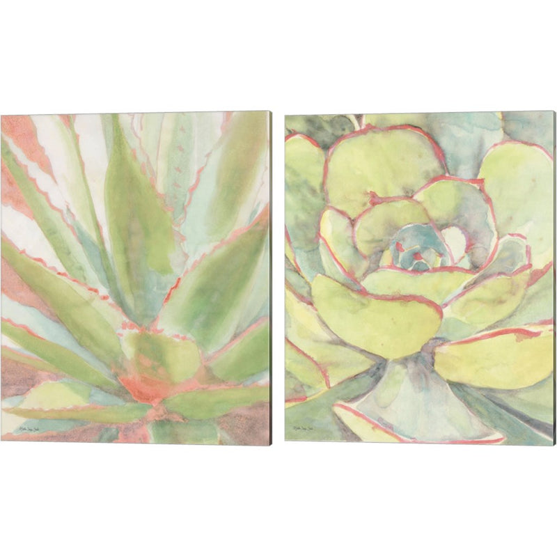 Succulent Bloom by Stellar Design Studio, 2 Piece Canvas Art Set