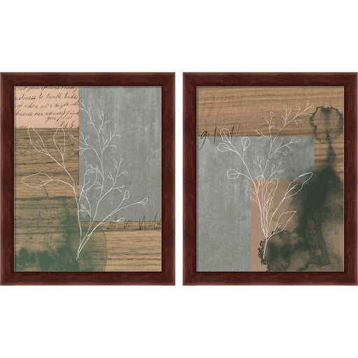 Collage by Valerie Wieners, 2 Piece Brown Framed Art Set