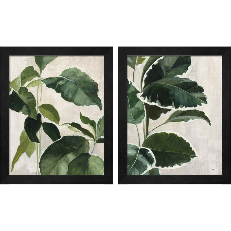 Tropical Study by Julia Purinton, 2 Piece Black Framed Art Set