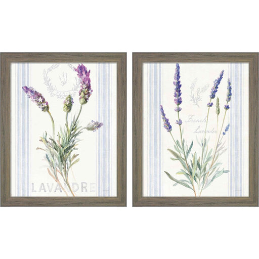 Floursack Lavender by Danhui Nai, 2 Piece Rustic Gray Framed Art Set