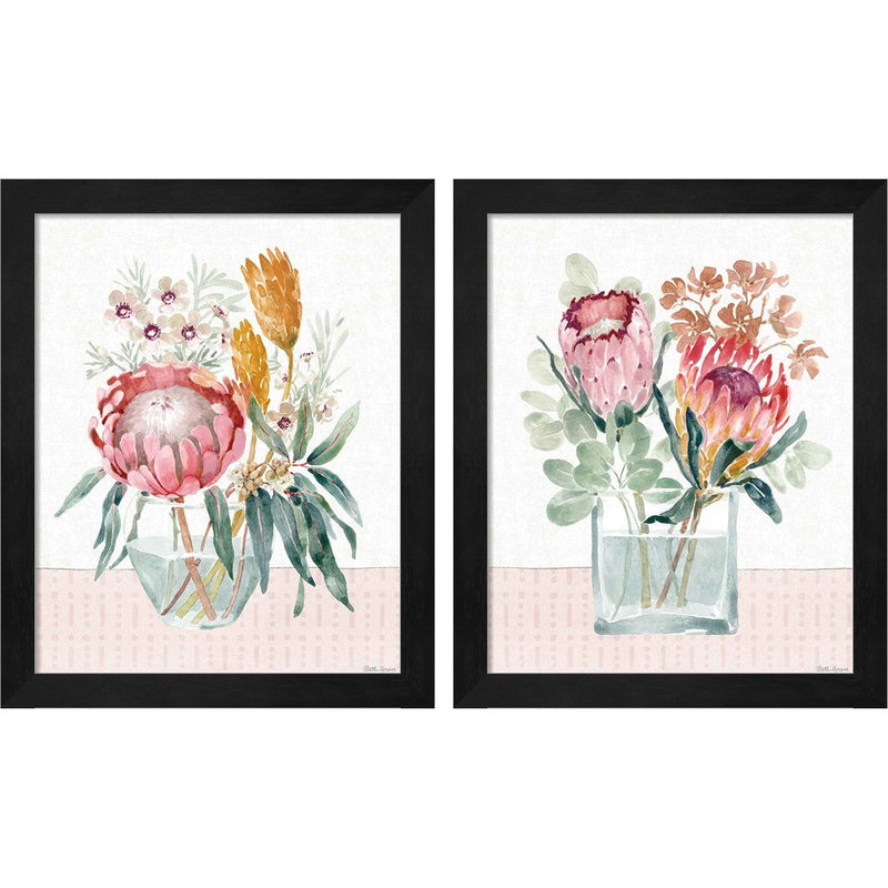 Petal Passion B by Beth Grove, 2 Piece Black Framed Art Set