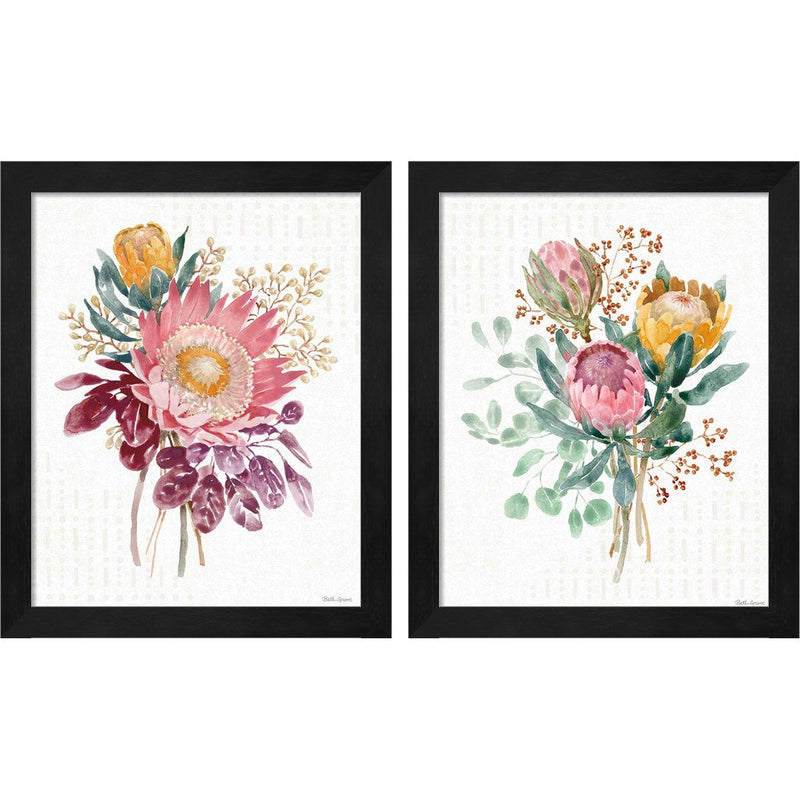 Petal Passion A by Beth Grove, 2 Piece Black Framed Art Set