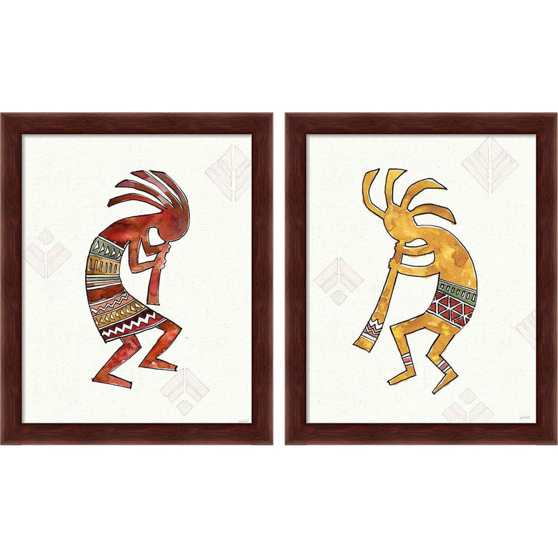 Southwest Flair by Anne Tavoletti, 2 Piece Brown Framed Art Set