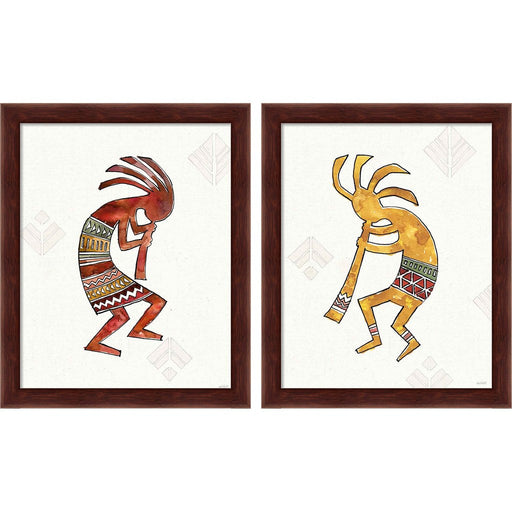 Southwest Flair by Anne Tavoletti, 2 Piece Brown Framed Art Set