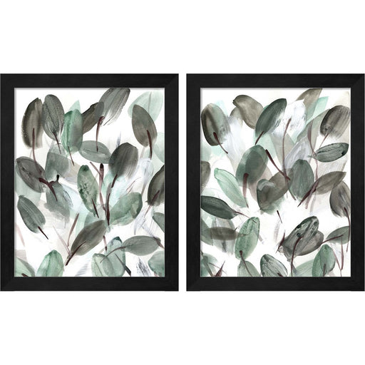 Farmhouse Leafy by Marcy Chapman, 2 Piece Black Framed Art Set