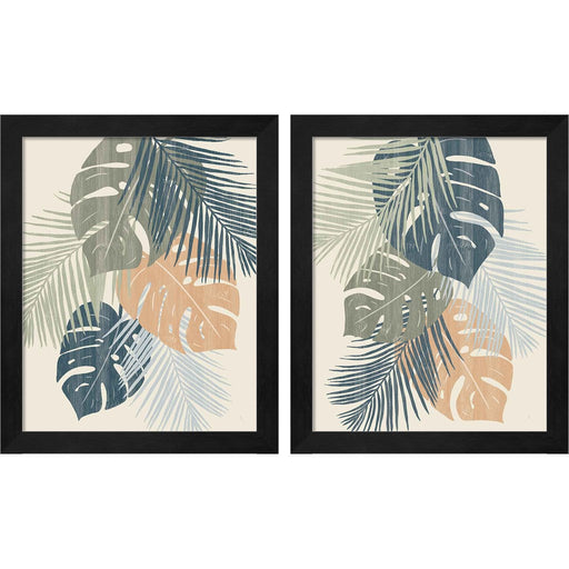 Monstera by Sarah Adams, 2 Piece Black Framed Art Set
