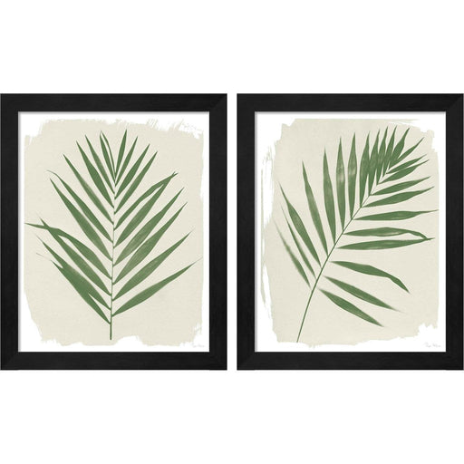 Nature By the Lake Frond Cream by Piper Rhue, 2 Piece Black Framed Art Set