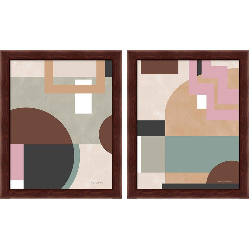 Soft Modern by Megan Gallagher, 2 Piece Brown Framed Art Set