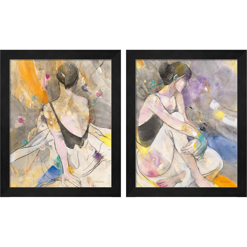 Ballerina by Albena Hristova, 2 Piece Black Framed Art Set