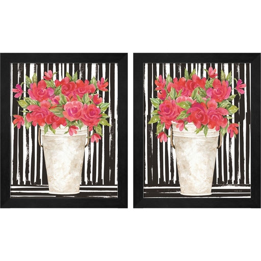 Fuchsias by Cindy Jacobs, 2 Piece Black Framed Art Set