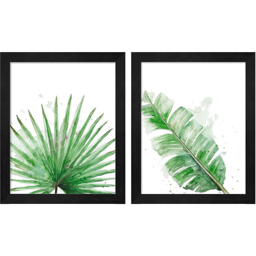 Palm Frond by Patricia Pinto, 2 Piece Black Framed Art Set