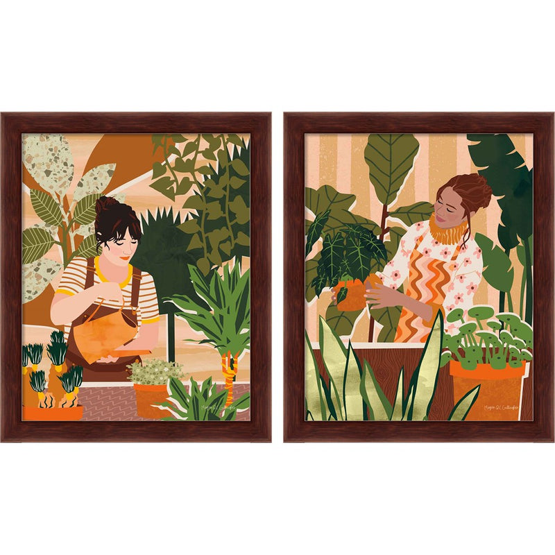 A Balanced Self by Megan Gallagher, 2 Piece Brown Framed Art Set