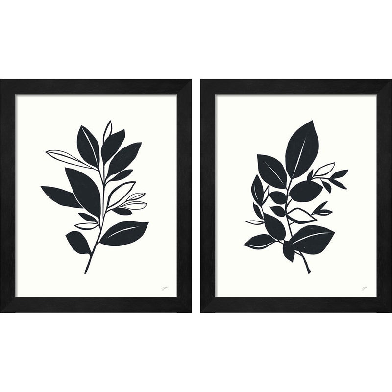 Bay Leaves by Karyn Panganiban, 2 Piece Black Framed Art Set