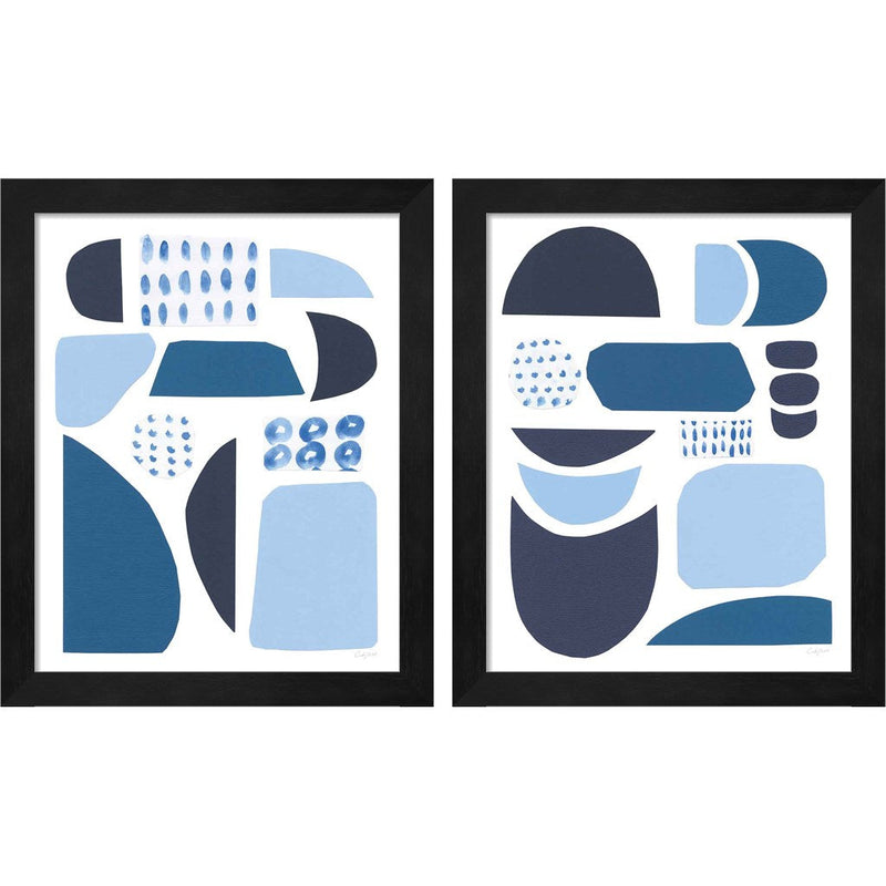 Cozy Cottage by Courtney Prahl, 2 Piece Black Framed Art Set