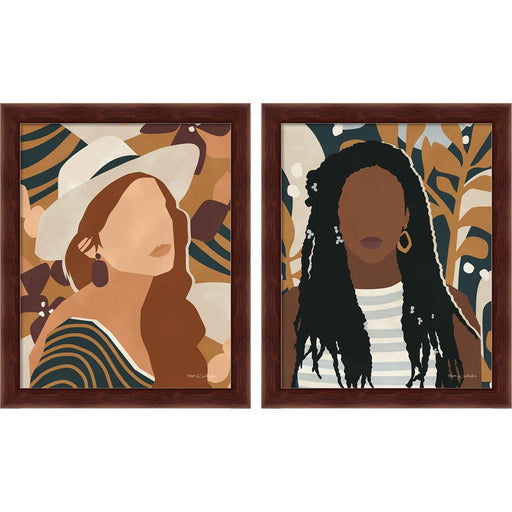 Modern Woman by Megan Gallagher, 2 Piece Brown Framed Art Set