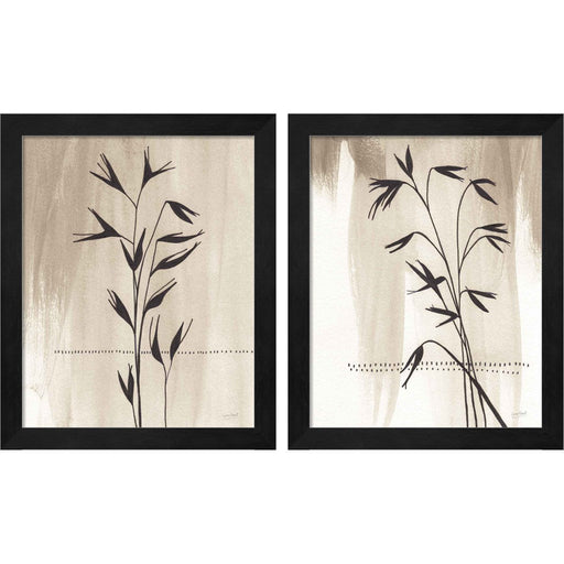Valentine Neutral Crop by Lynn Mack, 2 Piece Black Framed Art Set