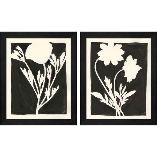 Joyful Spring Black by Moira Hershey, 2 Piece Black Framed Art Set
