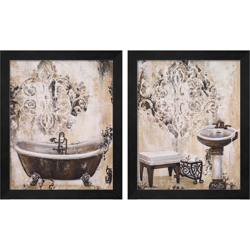 Bronze Bath by Tiffany Hakimipour, 2 Piece Black Framed Art Set