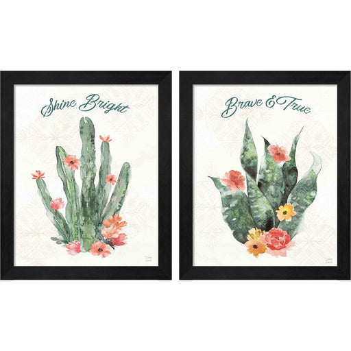 Sweet Southwest B by Dina June, 2 Piece Black Framed Art Set