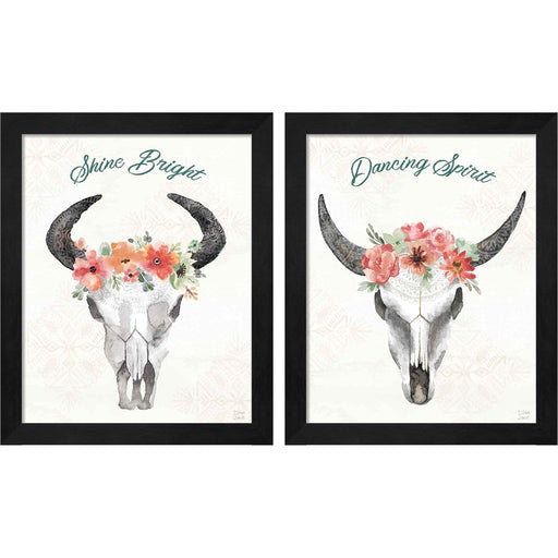 Sweet Southwest A by Dina June, 2 Piece Black Framed Art Set