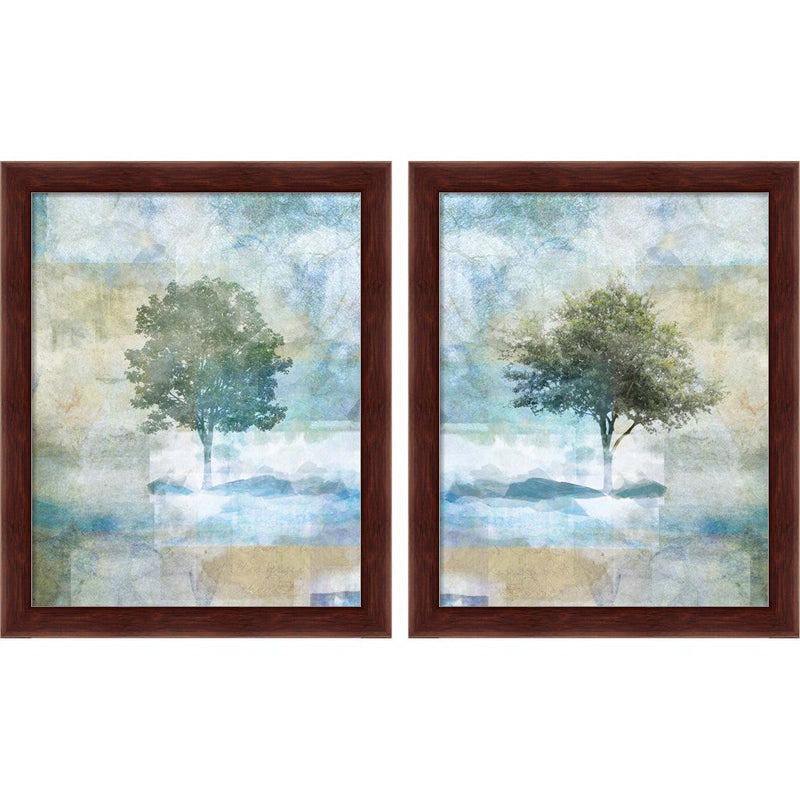 Tree Abstract by JMB Designs, 2 Piece Brown Framed Art Set