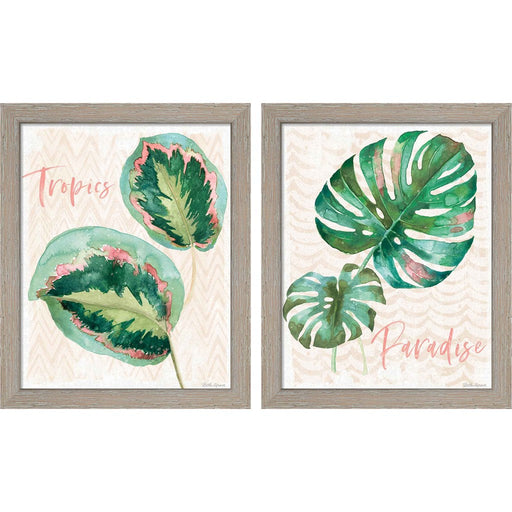 From the Jungle by Beth Grove, 2 Piece Rustic White Framed Art Set