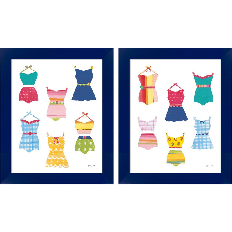 Sea Sand Sun by Courtney Prahl, 2 Piece Blue Framed Art Set