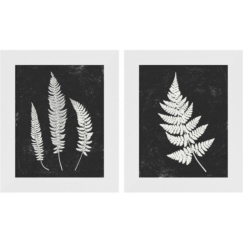 Forest Shadows Black Crop by Moira Hershey, 2 Piece White Framed Art Set