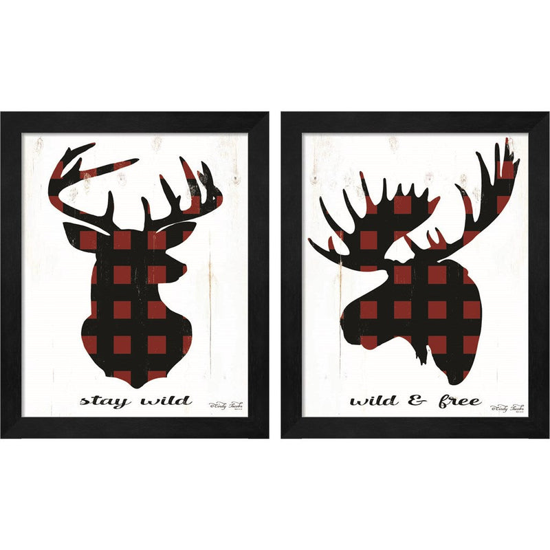 Wild & Free & Stay Wild by Cindy Jacobs, 2 Piece Black Framed Art Set