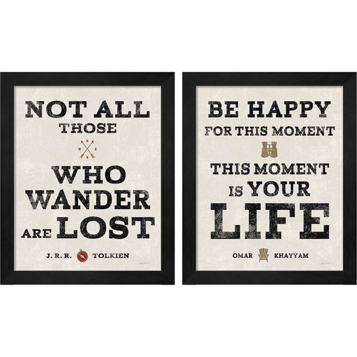 Cabin Life B by Sue Schlabach, 2 Piece Black Framed Art Set